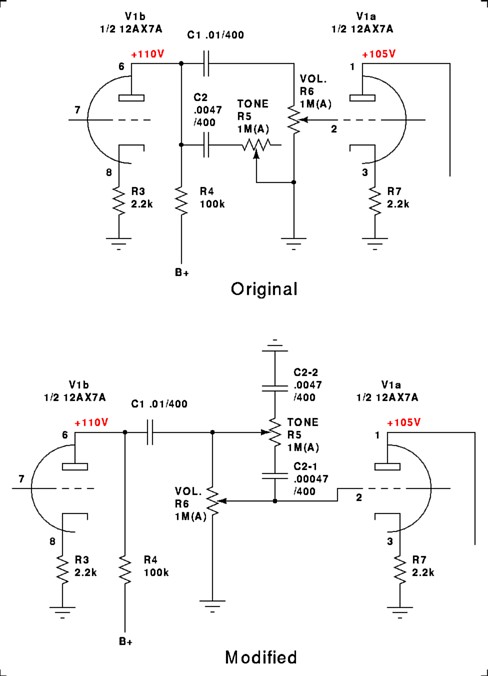 Kalamazoo Amp Field Guide: Fender Tone Mod bass wiring diagram 2 volume 1 tone 